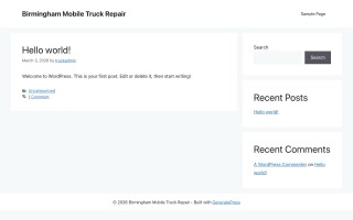 Birmingham Mobile Truck Repair website