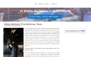 McKinney Mobile Mechanic website