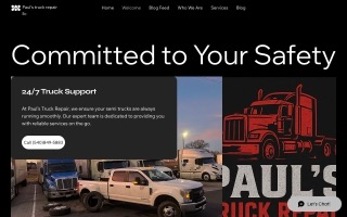 Paul's Mobile Truck Repair website