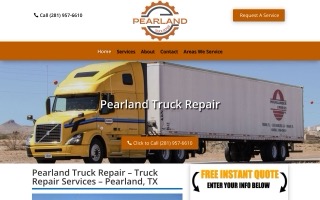 Pearland Mobile Truck Repair website