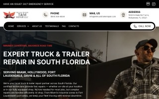 TM Truck & Trailer Repair website